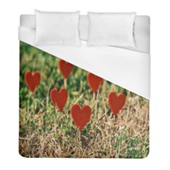 Valentine Day Heart Pattern Love Duvet Cover (full/ Double Size) by artworkshop