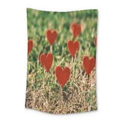 Valentine Day Heart Pattern Love Small Tapestry by artworkshop