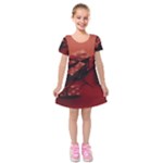 Valentines Gift Kids  Short Sleeve Velvet Dress