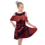 Valentines Gift Kids  Shoulder Cutout Chiffon Dress