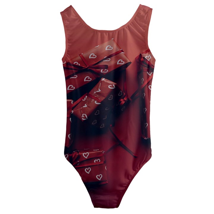 Valentines Gift Kids  Cut-Out Back One Piece Swimsuit
