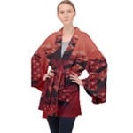 Valentines Gift Long Sleeve Velvet Kimono 