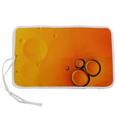 Wallpaper Liquid Bubbles Macro Orange Bright Pen Storage Case (m) by artworkshop