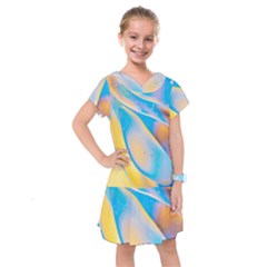 Water And Sunflower Oil Kids  Drop Waist Dress by artworkshop