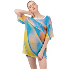 Water And Sunflower Oil Oversized Chiffon Top by artworkshop