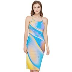 Water And Sunflower Oil Bodycon Cross Back Summer Dress by artworkshop
