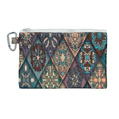 Flower Texture Canvas Cosmetic Bag (large) by artworkshop