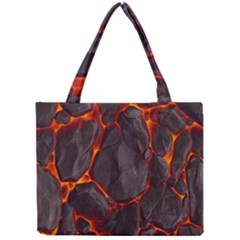 Lava Volcanic Rock Texture Mini Tote Bag by artworkshop