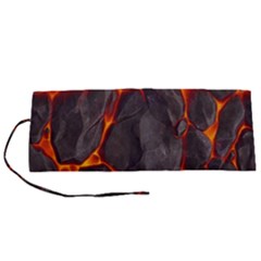 Lava Volcanic Rock Texture Roll Up Canvas Pencil Holder (s) by artworkshop
