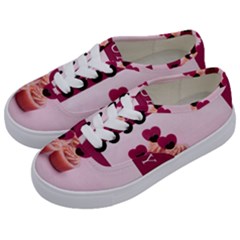 Hello February Text And Cupcakes Kids  Classic Low Top Sneakers