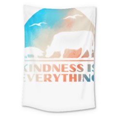Vegan Animal Lover T- Shirt Kindness Is Everything Vegan Animal Lover T- Shirt Large Tapestry by maxcute