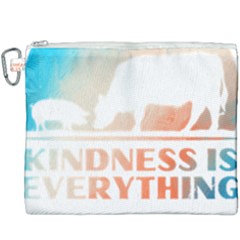 Vegan Animal Lover T- Shirt Kindness Is Everything Vegan Animal Lover T- Shirt Canvas Cosmetic Bag (xxxl) by maxcute