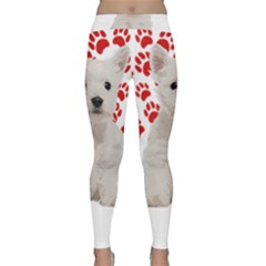 West Highland White Terrier Gift T- Shirt Cute West Highland White Terrier Valentine Heart Paw West Classic Yoga Leggings