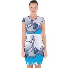 Whale Lovers T- Shirt Cute Whale Kids Water Sarcastic But Do I Have To  T- Shirt Capsleeve Drawstring Dress  by maxcute