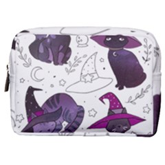 Witch Cat T- Shirt Cute Fantasy Space Witch Cats T- Shirt Make Up Pouch (medium) by maxcute