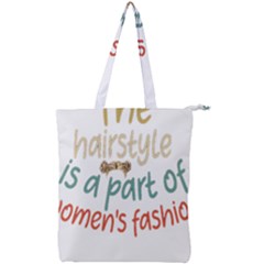 Women Empowerment Inspiring Quote Femin T- Shirt Women Empowerment Inspiring Quote Feminist Tee For Double Zip Up Tote Bag by maxcute