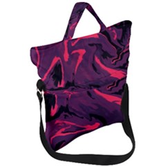 Abstract Pattern Texture Art Fold Over Handle Tote Bag