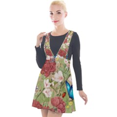 Ladybug Dreams  Plunge Pinafore Velour Dress by PollyParadiseBoutique7