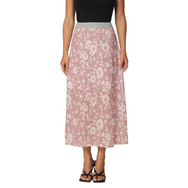pattern seamless floral classic Classic Midi Chiffon Skirt