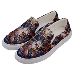 Brown Leaves Men s Canvas Slip Ons by DinkovaArt