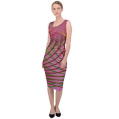 Illustration Pattern Abstract Colorful Shapes Sleeveless Pencil Dress by Ravend