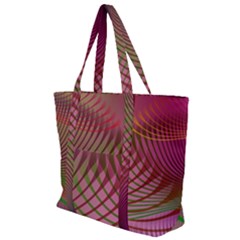 Illustration Pattern Abstract Colorful Shapes Zip Up Canvas Bag by Ravend