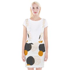 Abstract Circle Pattern T- Shirt Abstract Circle Pattern 3 Braces Suspender Skirt by maxcute
