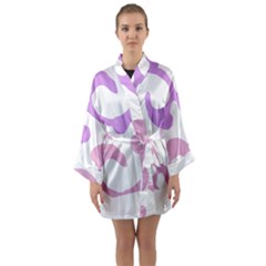 Abstract Pattern Mixed Colored Swirl T- Shirt Abstract Pattern Mixed Colored Swirl T- Shirt Long Sleeve Satin Kimono by maxcute