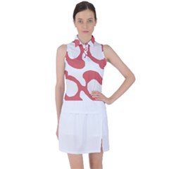 Abstract Pattern Red Swirl T- Shirt Abstract Pattern Red Swirl T- Shirt Women s Sleeveless Polo Tee by maxcute