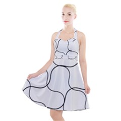 Abstract Pattern T- Shirt Abstract Pattern2 Halter Party Swing Dress  by maxcute