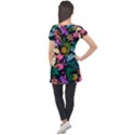 Floral print  Puff Sleeve Tunic Top View2