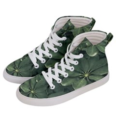 Leaves Closeup Background Photo1 Women s Hi-top Skate Sneakers by dflcprintsclothing