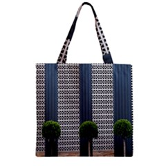 Exterior-building-pattern Zipper Grocery Tote Bag by artworkshop