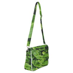 Layered Plant Leaves Iphone Wallpaper Shoulder Bag With Back Zipper by artworkshop