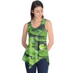 Layered Plant Leaves Iphone Wallpaper Sleeveless Tunic by artworkshop