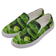 Layered Plant Leaves Iphone Wallpaper Men s Canvas Slip Ons by artworkshop
