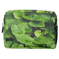 Layered Plant Leaves Iphone Wallpaper Make Up Pouch (medium) by artworkshop