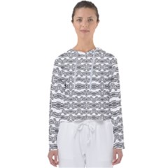 Black And White Tribal Print Pattern Women s Slouchy Sweat by dflcprintsclothing