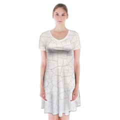 Pattern Abstrakwallpaper Short Sleeve V-neck Flare Dress by artworkshop