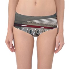 Patterned Tunnels On The Concrete Wall Mid-waist Bikini Bottoms by artworkshop