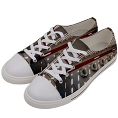 Patterned Tunnels On The Concrete Wall Men s Low Top Canvas Sneakers by artworkshop