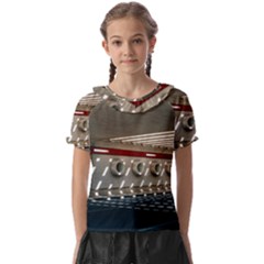 Patterned Tunnels On The Concrete Wall Kids  Frill Chiffon Blouse by artworkshop