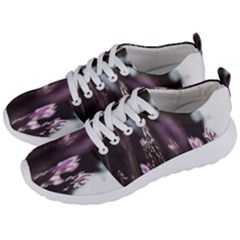Purple Flower Pattern Men s Lightweight Sports Shoes by artworkshop