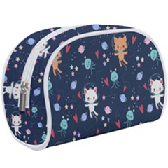 Cute-astronaut-cat-with-star-galaxy-elements-seamless-pattern Make Up Case (large) by Vaneshart