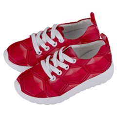 Red Textured Wall Kids  Lightweight Sports Shoes by artworkshop