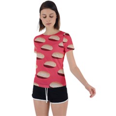 Stackable Chips In Lines Back Circle Cutout Sports Tee by artworkshop