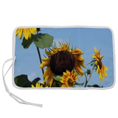 Sunflower Flower Yellow Pen Storage Case (l) by artworkshop