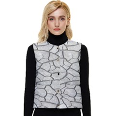 Texture Pattern Tile Women s Short Button Up Puffer Vest