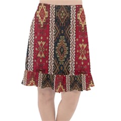 Uzbek Pattern In Temple Fishtail Chiffon Skirt