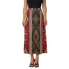 Uzbek Pattern In Temple Classic Midi Chiffon Skirt
